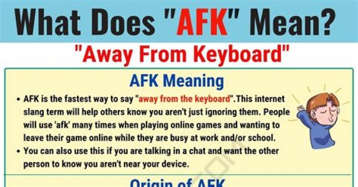 What does AFK mean?