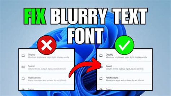 Why is the text so blurry?